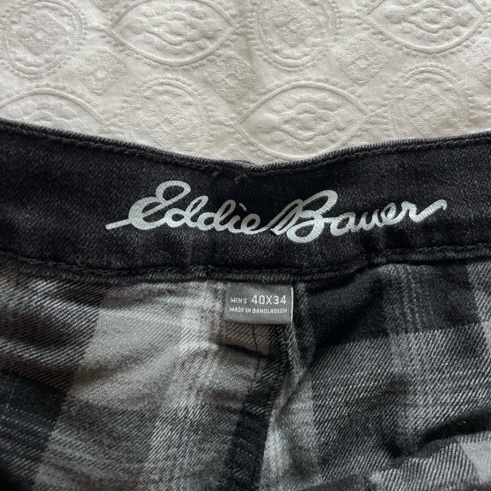 Men's Eddie Bauer black lined jeans size 40x34 - Picture 8 of 13